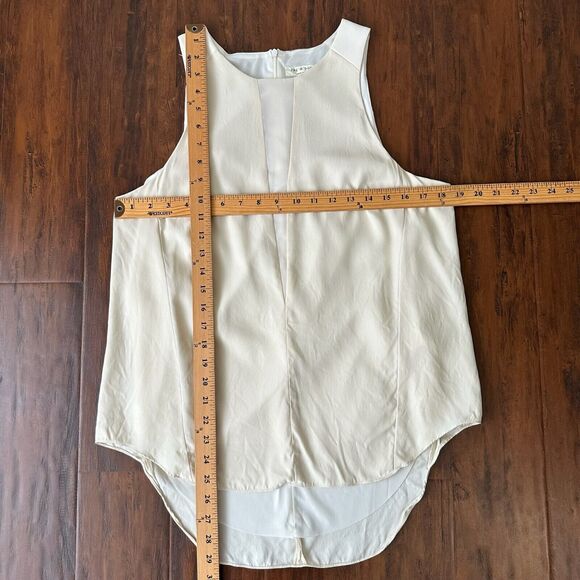 NWOT RAG & BONE S/L Hi-Low Silk Asymmetrical Tank Top in Cream/White - Picture 9 of 9